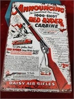 Daisy Air Rifles Red Ryder Metal Sign 12 x 8" New