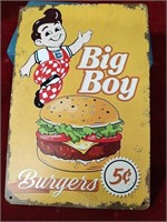 Big Boy Burgers Metal Sign 12 x 8 " New