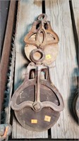 6" & 7" Antique Wooden Pulleys