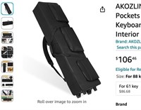 AKOZLIN 88 Key Keyboard Case with Wheels
