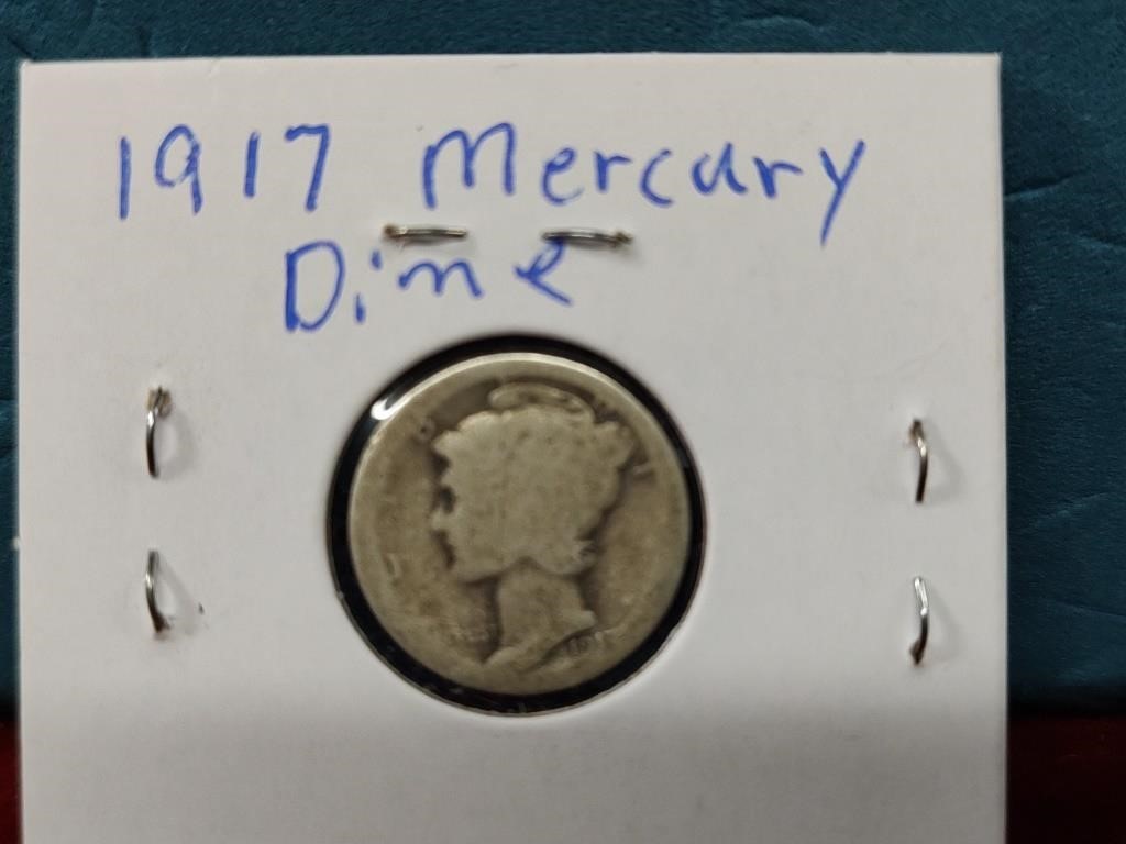 1917 Silver Mercury Dime
