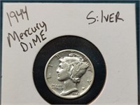 Silver Mercury Dime 1944