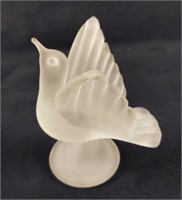 Vintage Frosted Glass Dove