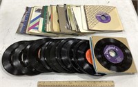 Lot of 45 vinyl records approx 65