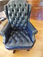 Executive Leather Desk Chair with Wheels