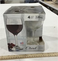 Libbey Claret wine glasses 4pc