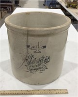 Monmouth Pottery Co. Crock - 4 - cracked
