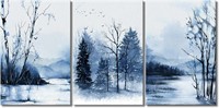 Mountain and Tree Canvas Wall Art