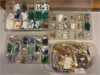 4 Boxes of Beads and Findings
