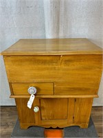 Antique Pine Lift Top Dry Sink Commode