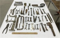 Tool lot w/ wrenches, files & staple gun