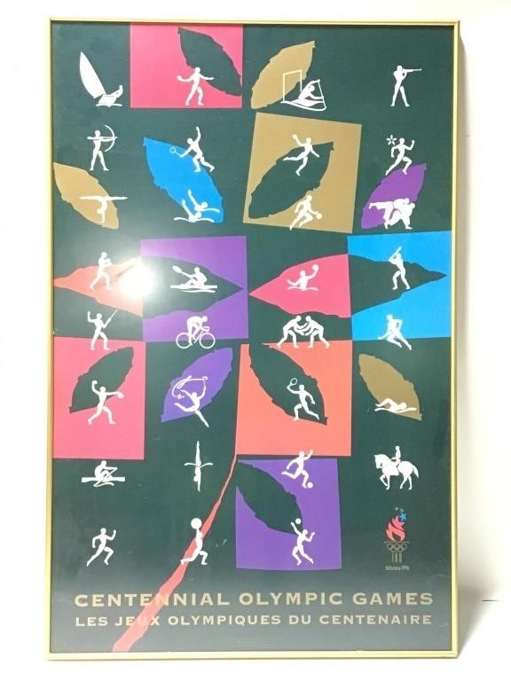 Centenial Oylmpics Games Poster Framed 1996