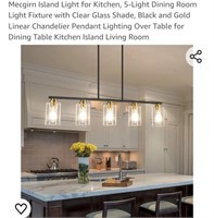 Mecgirn Island Light for Kitchen, 5-Light Dining