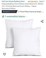 Utopia Bedding Throw Pillows Insert (Pack of 2,