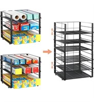 Upgraded Stackable Wrap Box Organizer Rack,