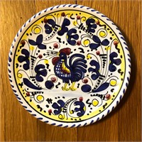 Handpainted Italian Grandi Bellagio Rooster Plate