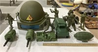 Vintage Army toy lot