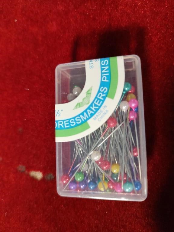 Box of Dressmaker Pins 1.5" NIP