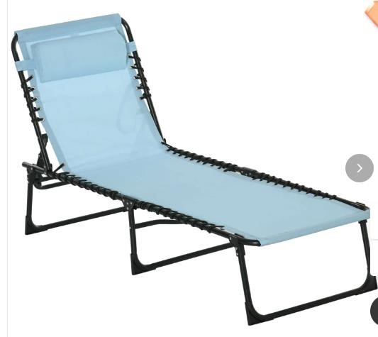 USED Outsunny Folding Chaise Lounge Pool Chair