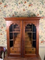 Vintage Pine 2 Door Display Cabinet
