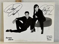 Donnie and Marie signed promotional photo 8 x 10