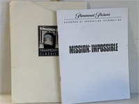 Mission Impossible press release kit, including