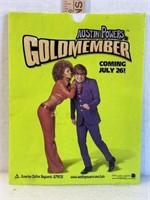 Austin Powers Goldmember advertising popcorn bag