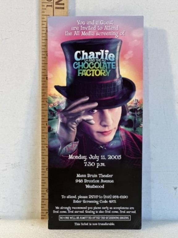 Charlie and the Chocolate Factory media screening