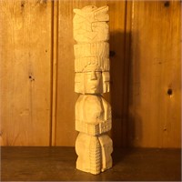 Carved Wood Totem Pole