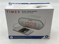 Timex Dual Alarm Am/Fm Clock Radio Mirror Finish