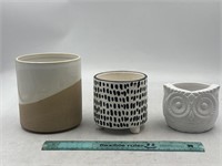 NEW Mixed Lot of 3- Vases/ Pots