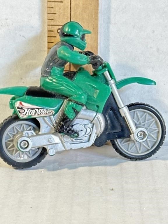 Hot Wheels Friction green Racing Motorcycle