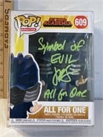 John Swasey signed Funko POP! All For One My Hero