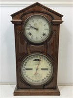 Antique Ithaca Calendar Mantle Clock w/Pendulum