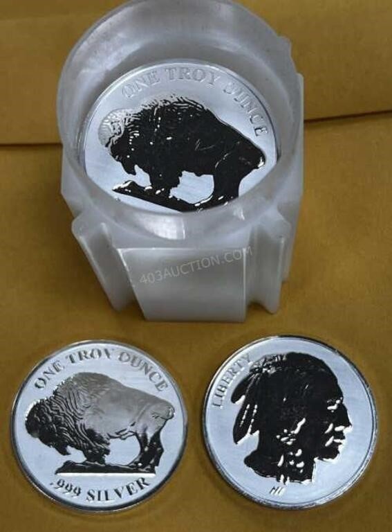 Lot of 20 -1oz proof .999 Silver Rounds  NEW