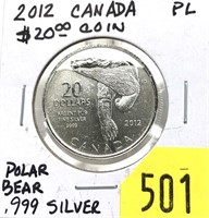 2012 Canadian $20, .999 silver