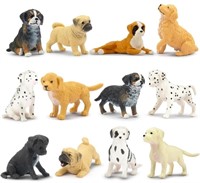 New Toymany 12PCS Mini Dog Figurines Playset,