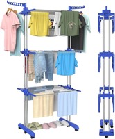 SEALED-Bigzzia 67.7 4-Tier Drying Rack-Blue