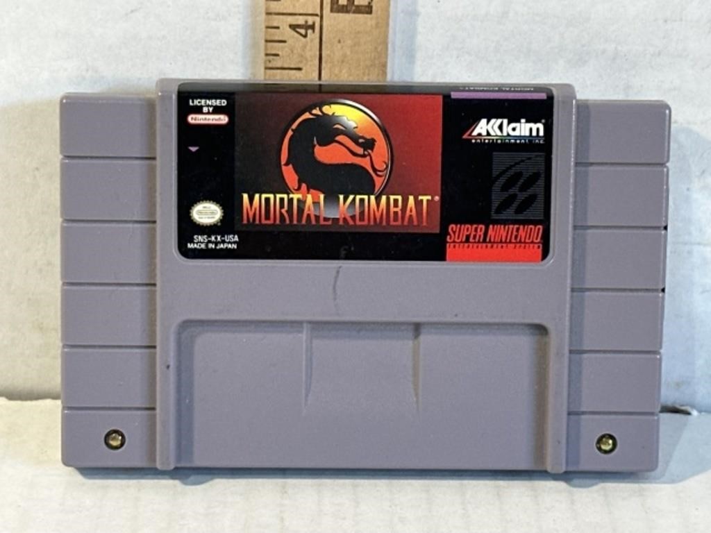 Mortal Combat Super Nintendo cartridge