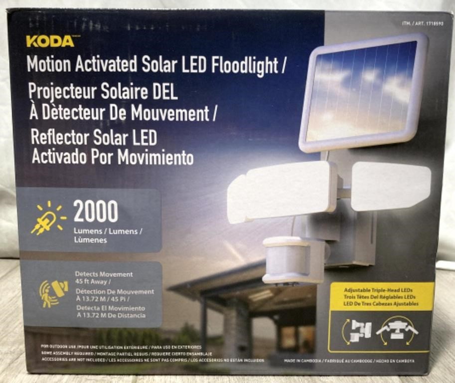 Koda Motion Activated Solar Led Floodlight (open
