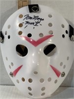 Tom Morga signed White Jason Voorhees Hockey Mask