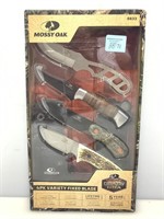 NIB Mossy Oak 4 Pk Fixed Blade Knife Variety