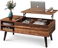 Wlive Wood Lift Top Coffee Table With Hidden