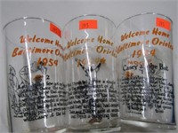 3-- 1954 BALTIMORE ORIOLES GLASSES