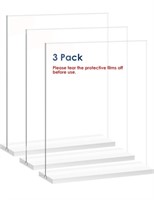 NEWNEWSHOW 8.5x11 Acrylic Sign Holder 3 Pack