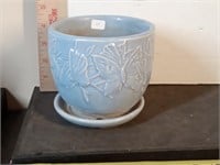 1930's McCoy Blue Butterfly pattern planter with