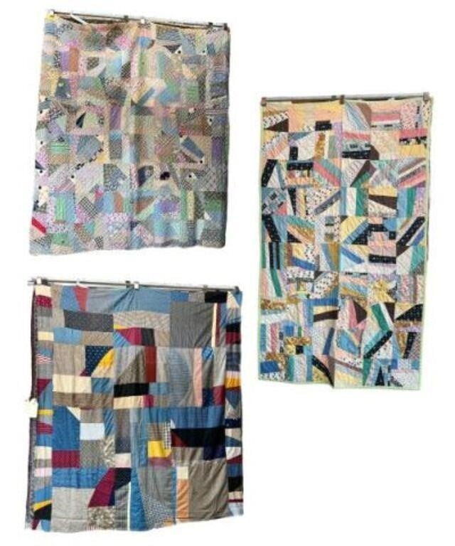 Lot: 2 Patchwork Quilts & 1 Patchwork Quilt Cover.