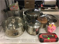 Pots and lids. Viking compact power pack and