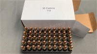 (50) Rnds Reloaded 30 Carbine Ammo