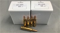 (40) Rnds Reloaded 22-250 Ammo